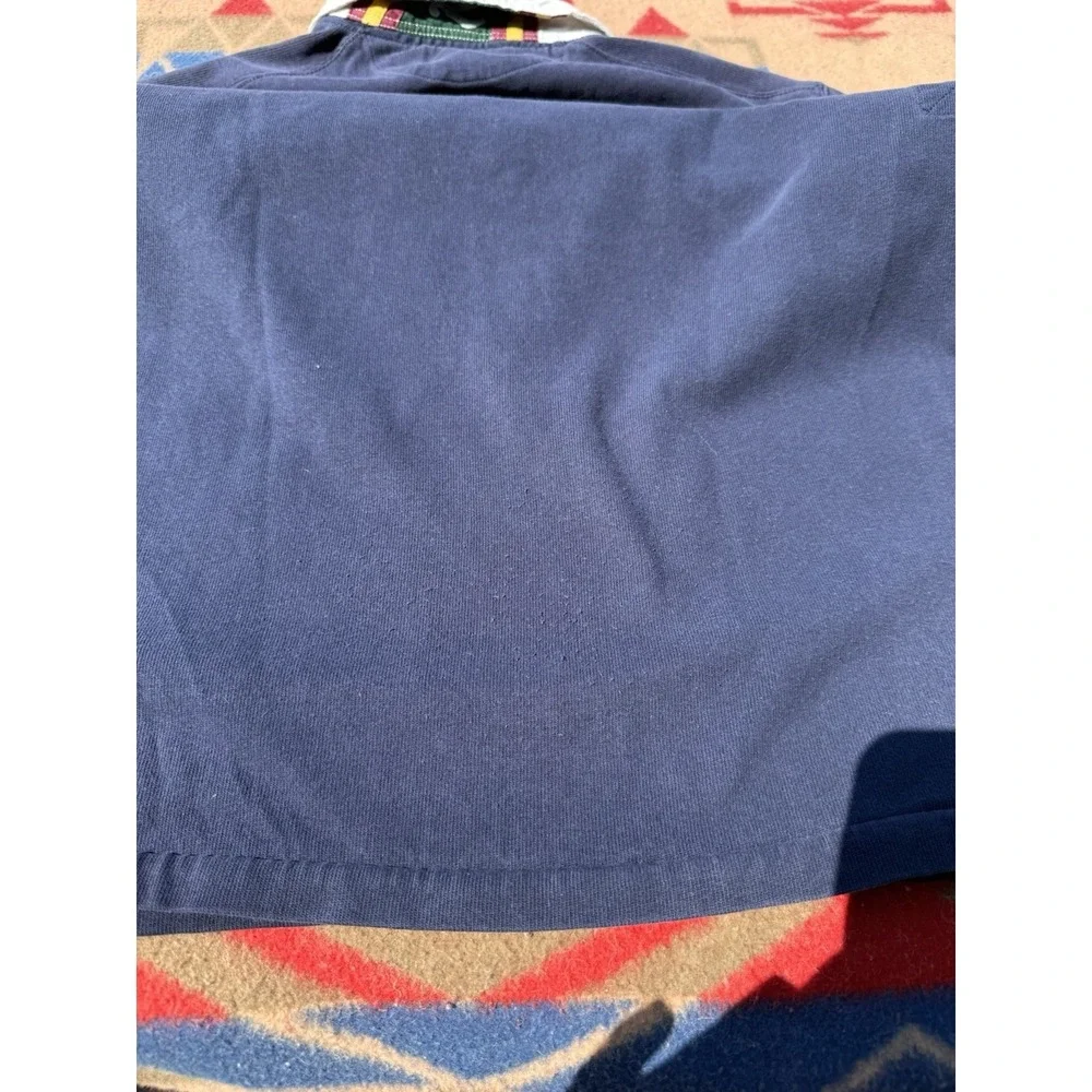 Polo Ralph Lauren Big Pony Rugby 90s Elbow Patch #2 Men's Small‎ Navy Blue